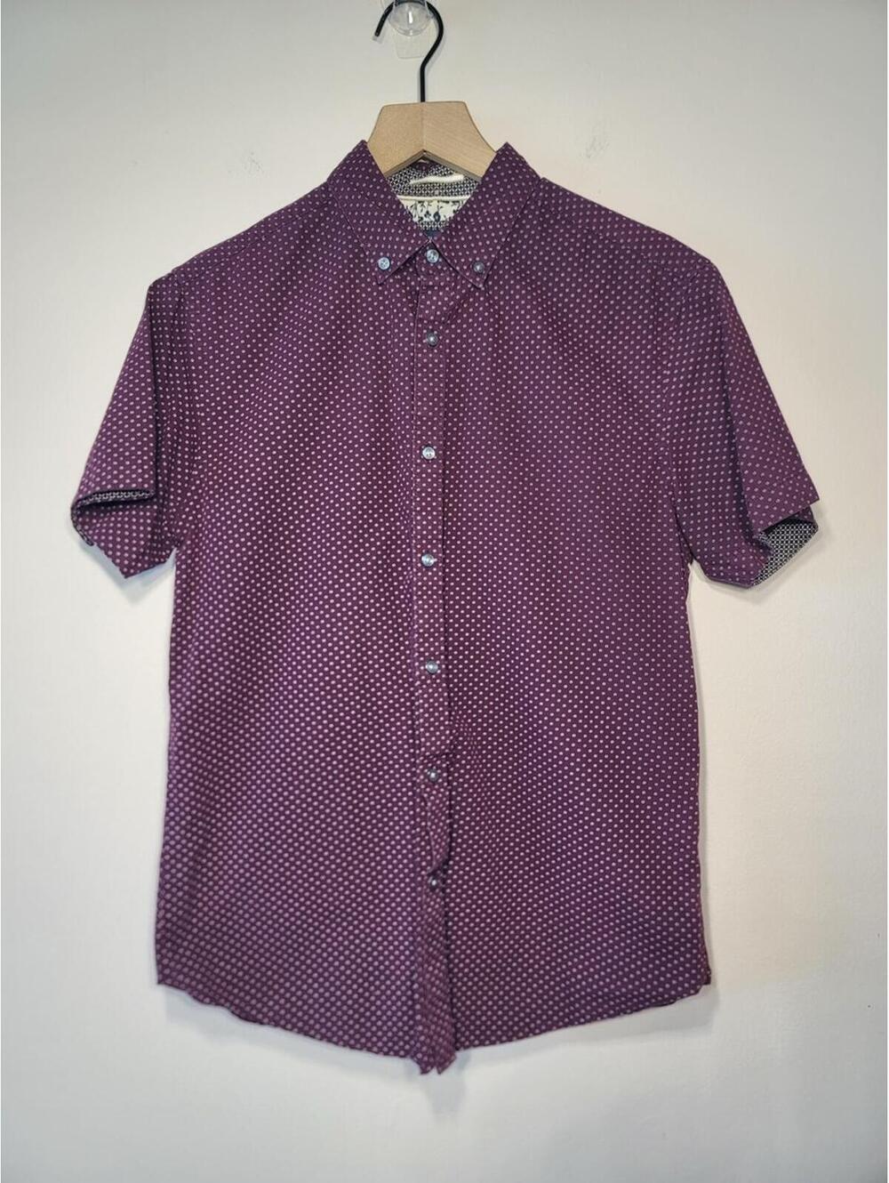 Denim & Flower Slim Fit Button Grandpa Academia Cotton Sz S